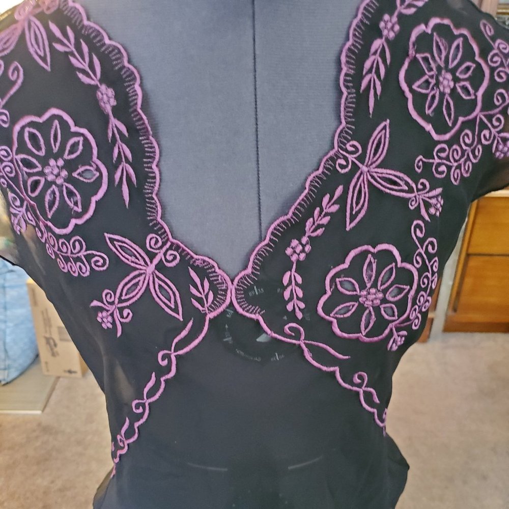 Lux Black Sheer Summer Top